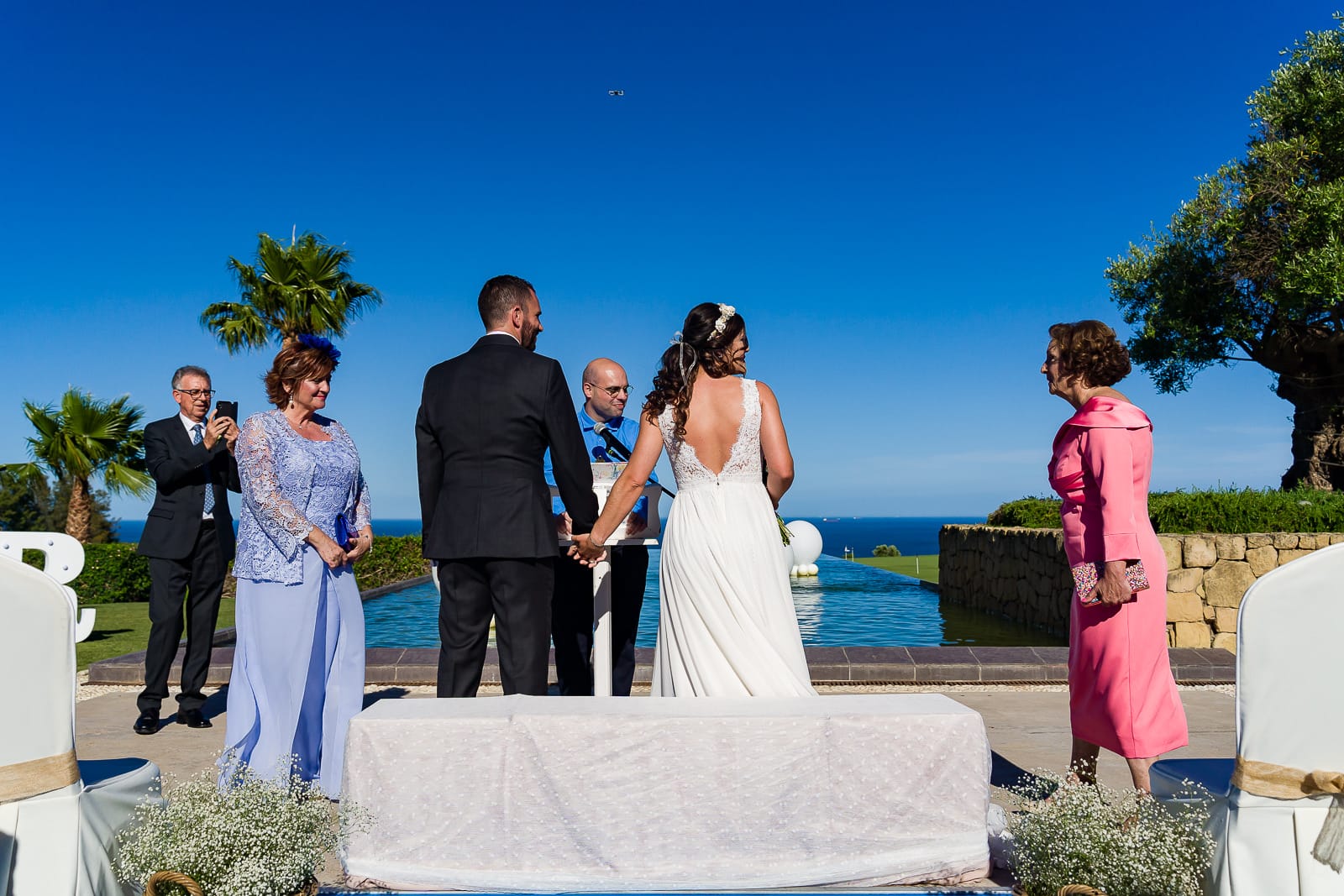 boda con vistas al mar