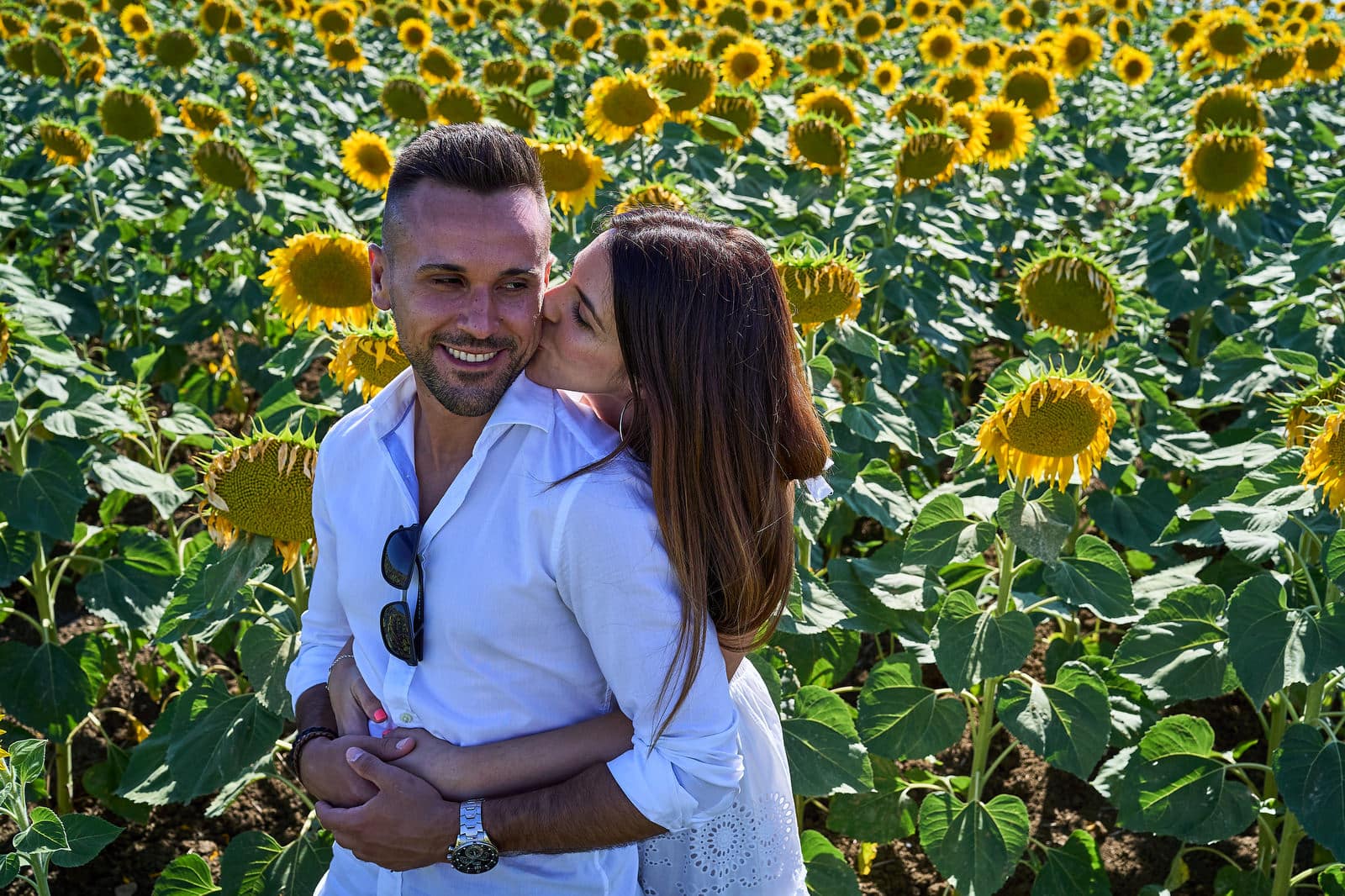 Preboda con girasoles